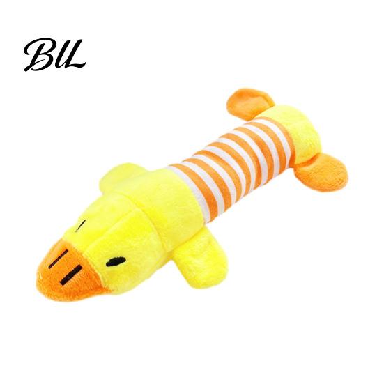Interactive Dog Toy Plush Animal Squeaky Pig Duck Elephant Chew Pet Hunting Instinct Cute Stuffed Teething for Dogs Puppies Biting Tug-of-War