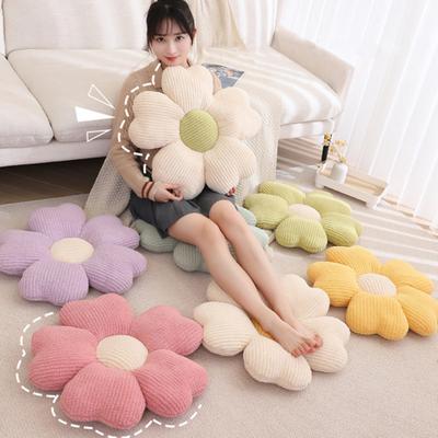 Seat Cushion Cherry Blossom Petal Shape Decorative Flower Plush Pillow Sofa Floor