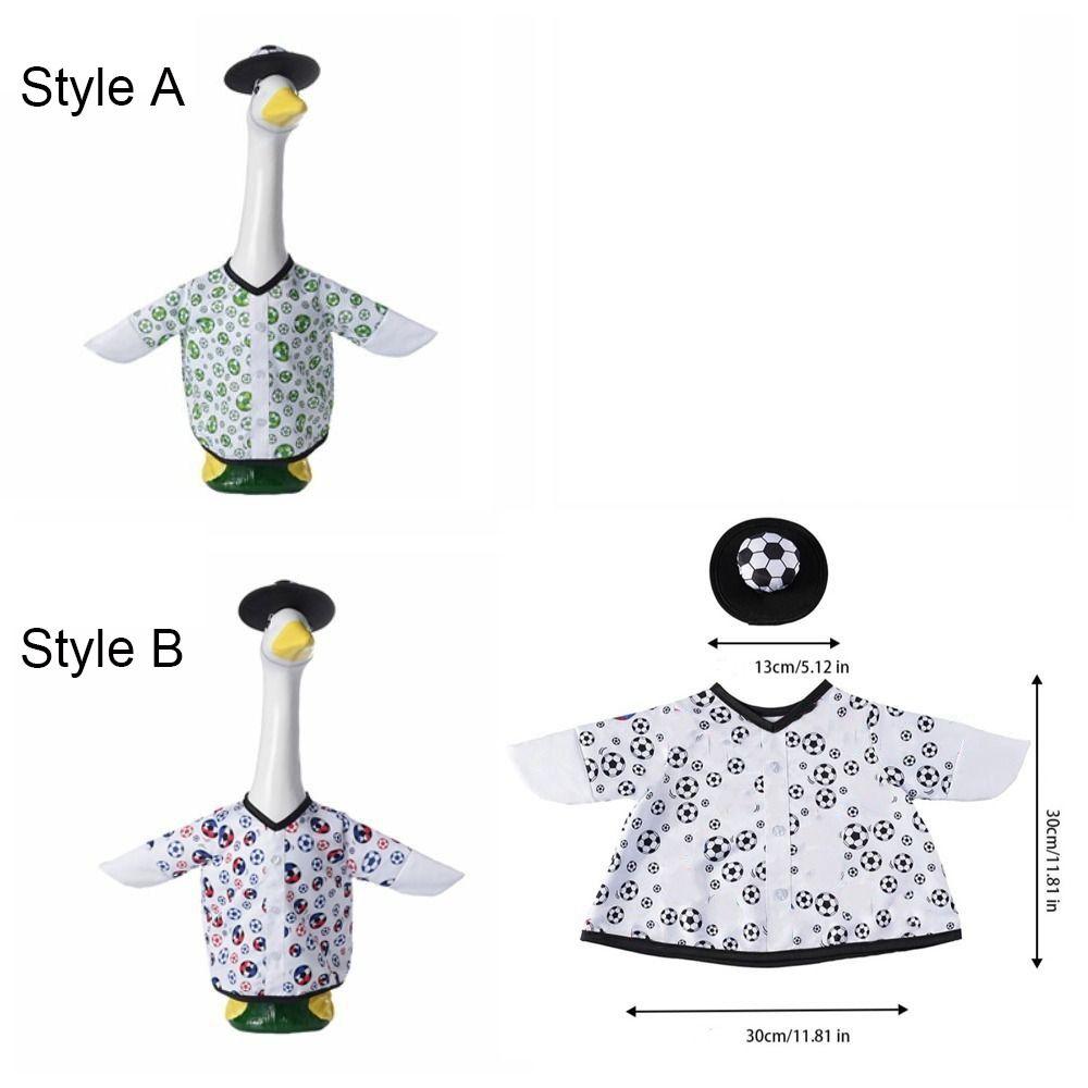 Football Print Porch Geese Costume Wear-resistant with 3D Soccer Cap Lawn Geese Ornament Decorative 23 Inch Geese Clothes