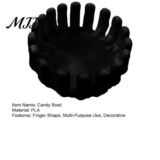 Smooth Surface Candy Holder Gothic Halloween Skeleton Hands Bowl Stand Practical Small Item Storage Lightweight Compact Container Desktop Decor