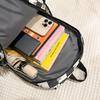 Plaid Cat Print Nylon Schoolbag Large Capacity Backpack High School Student Backpack