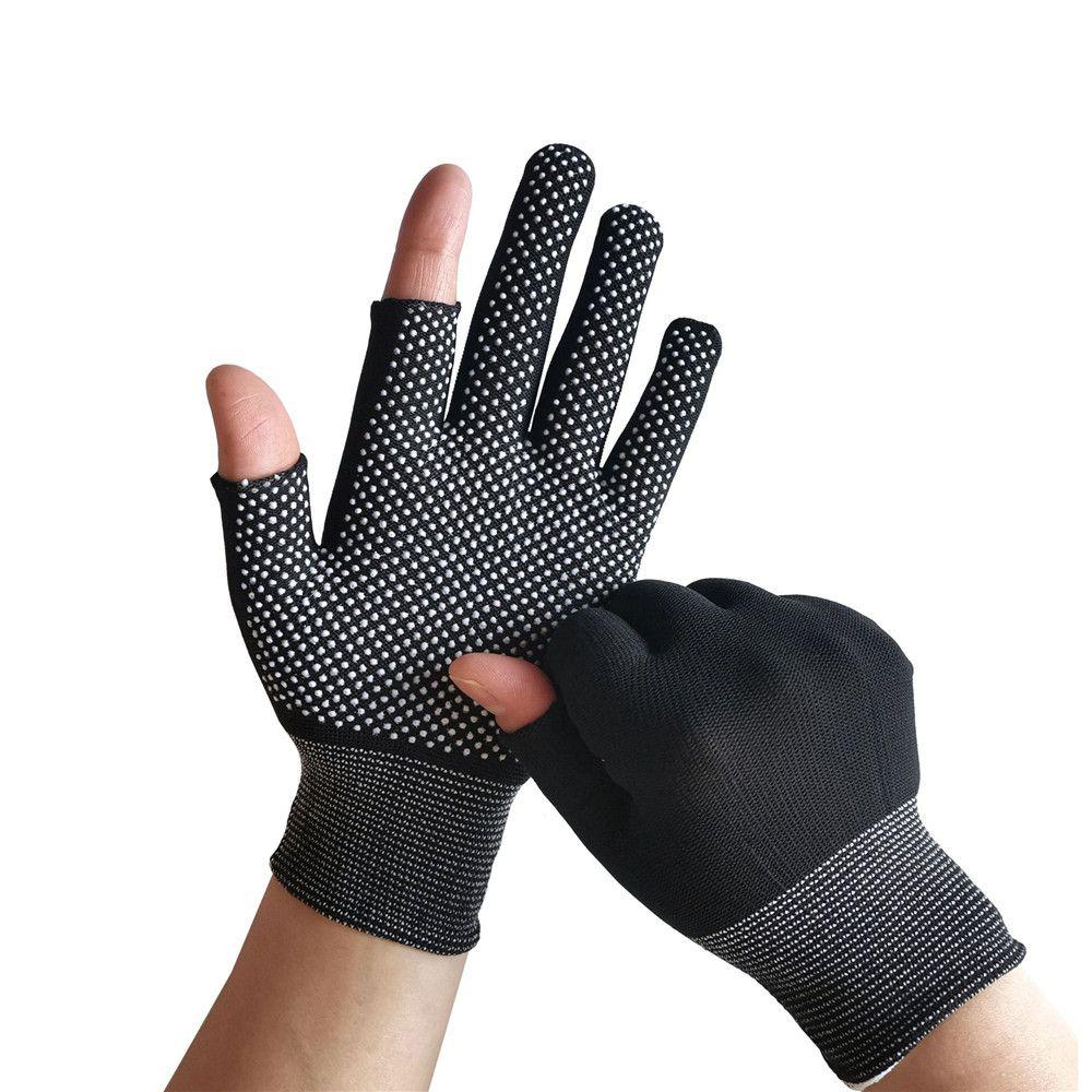 Sunscreen Sports Driving Biking Mittens Sun Protection Two Half Fingers Anti-Slip Fishing Gloves