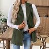 Women's Fashion Blazer Vest Sleeveless Jacket with Lapel Collar Single Button Closure and Front Pockets Suitable for Casual and Office Wear