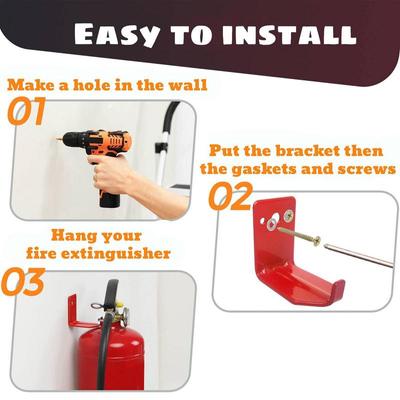 Brandblusserbevestiging 4 stuks Universele Metalen Brandblusserhouder Roestbestendige Brandblusser Muurhaak Hanger Flexibel