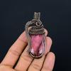 Kunzite Pendant Gemstone Handmade Jewelry,  999 Copper Wire Wrapped Pendant, Gift For Wife Jewelry