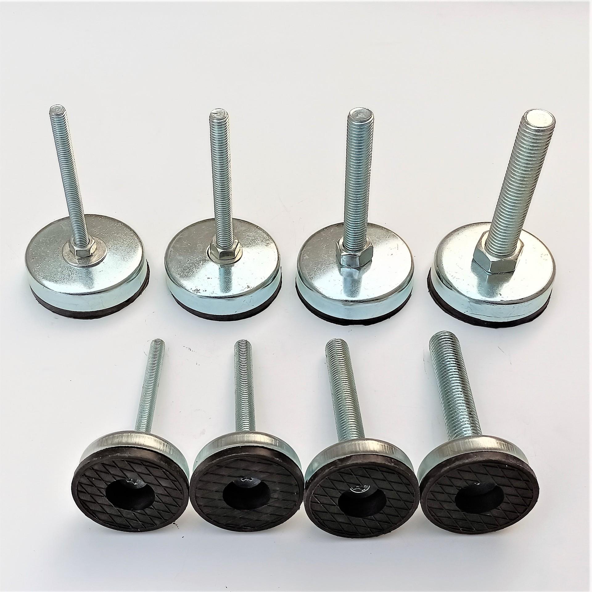 

Adjustable Heavy- and Medium-Duty Caster Screws with Foot Pad and Cup Rubber Pad Base 60 Screw (10*100)mm (155g)