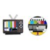 Cable Television TV Brooch 80s Vintage Enamel Pin No Signal Cute Retro TV Badge for Jacket Shirt Bag Decoration