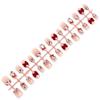 Christmas Bow Tie Velvet Nail Art Stickers - High-End White-Brightening Handmade Fake Nails