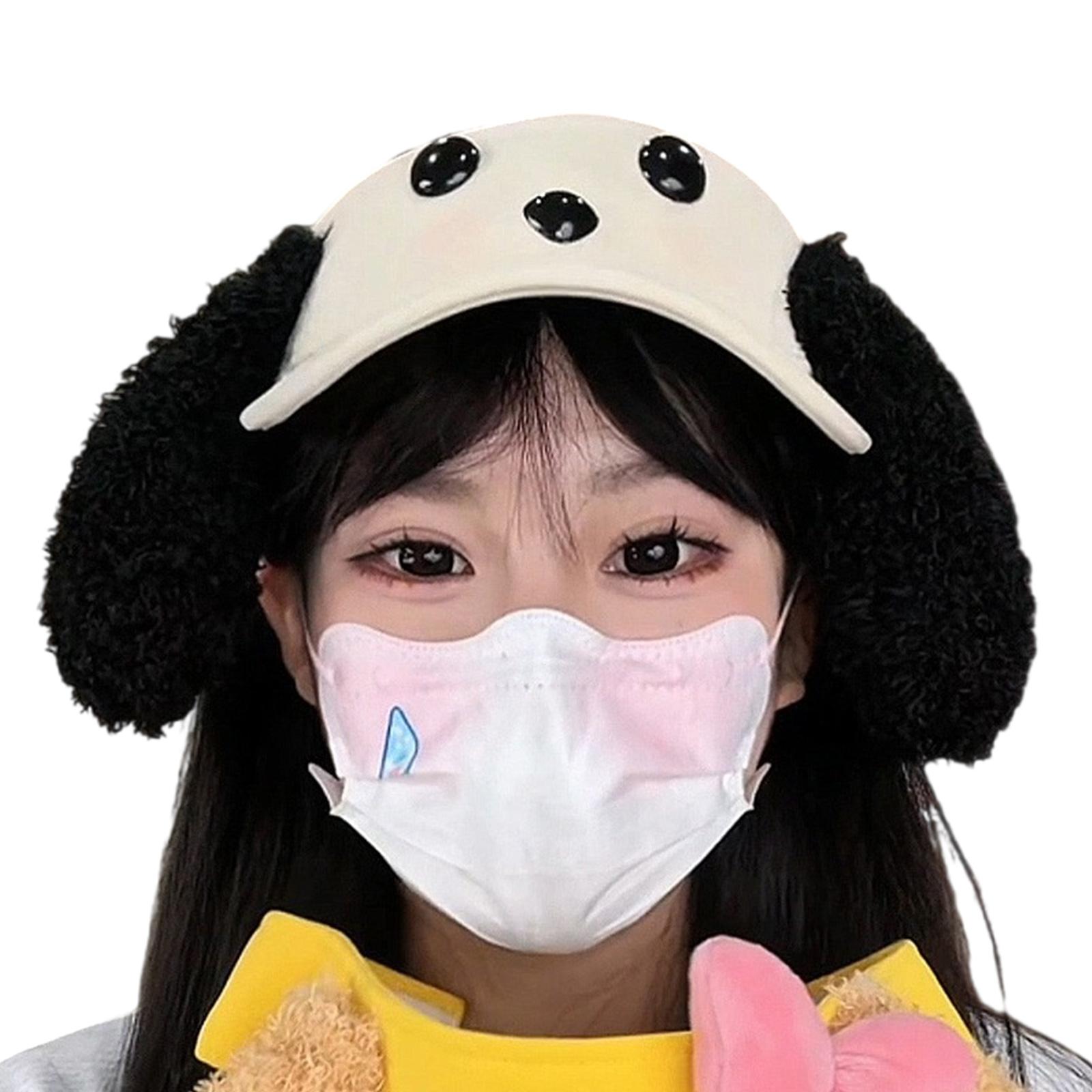 

Women Modern Ear Baseball Hat For Girls Women Teenagers Decorative Ear Adjustable Hat Puppy Ears Empty Top белый