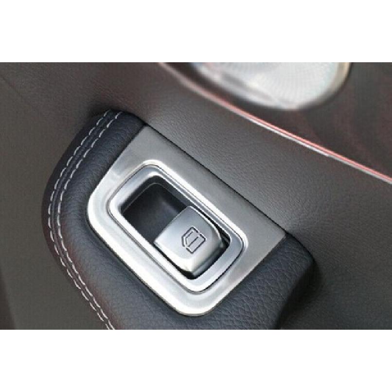 For Mercedes-Benz GLC 2016-2021 Steel Silver Window Lock Lift Panel Trim Frame