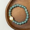Natural Stone Beaded Bracelet for Women 8mm Round Beads Stretch Bangle Handmade Jewelry Gifts