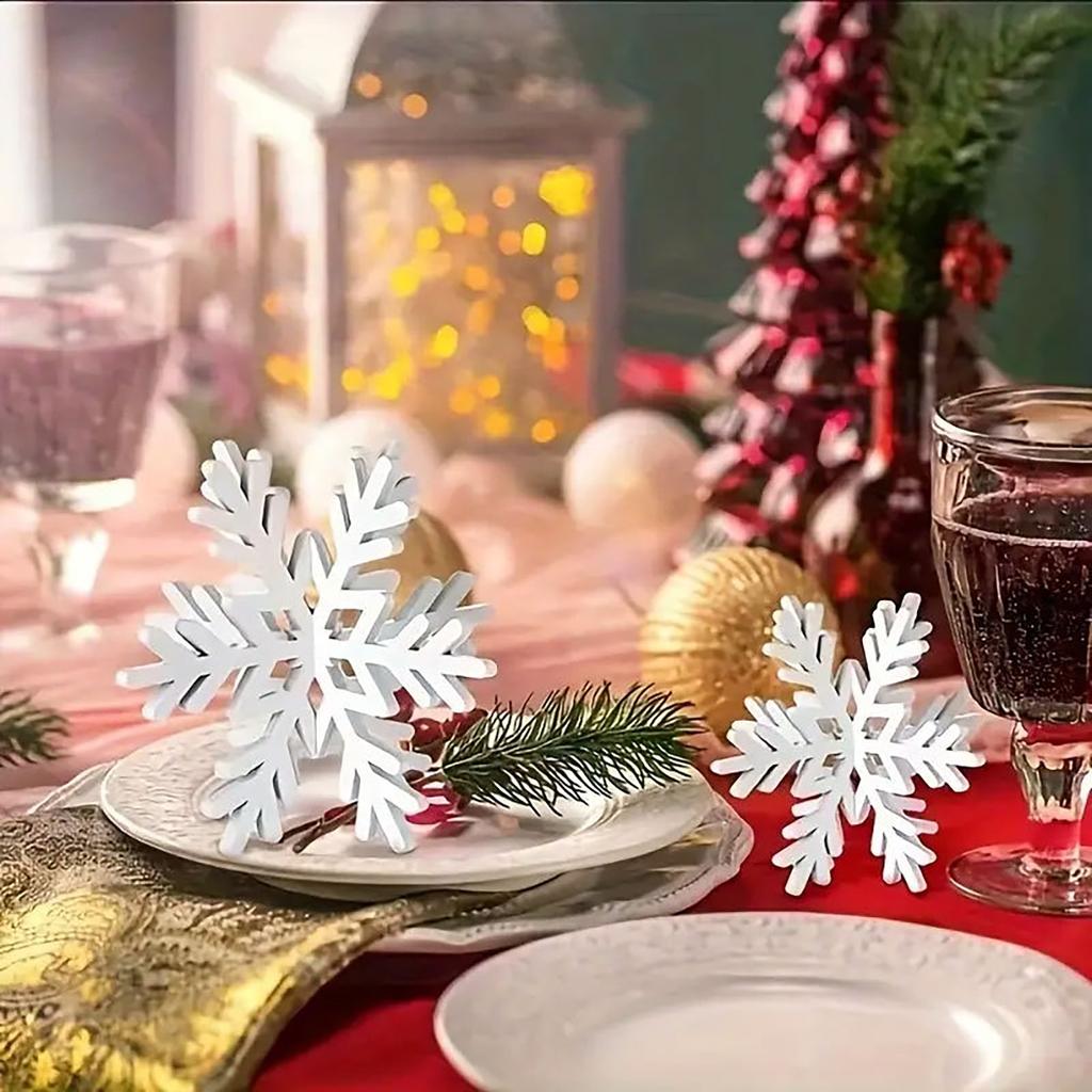 Vánoční 3D sněhová vločka pěnová deska kreativní sada stolní dekorace ideální pro párty a sváteční atmosféru