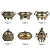 Gift Home Decoration Cense Stick Holder Hollow Lotus Mini Qilin Head Retro Brass Censer Incense Burner