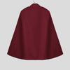 INCERUN Spring Autumn Men Lapel Neck Irregular High Low Cloaks Coats Cape