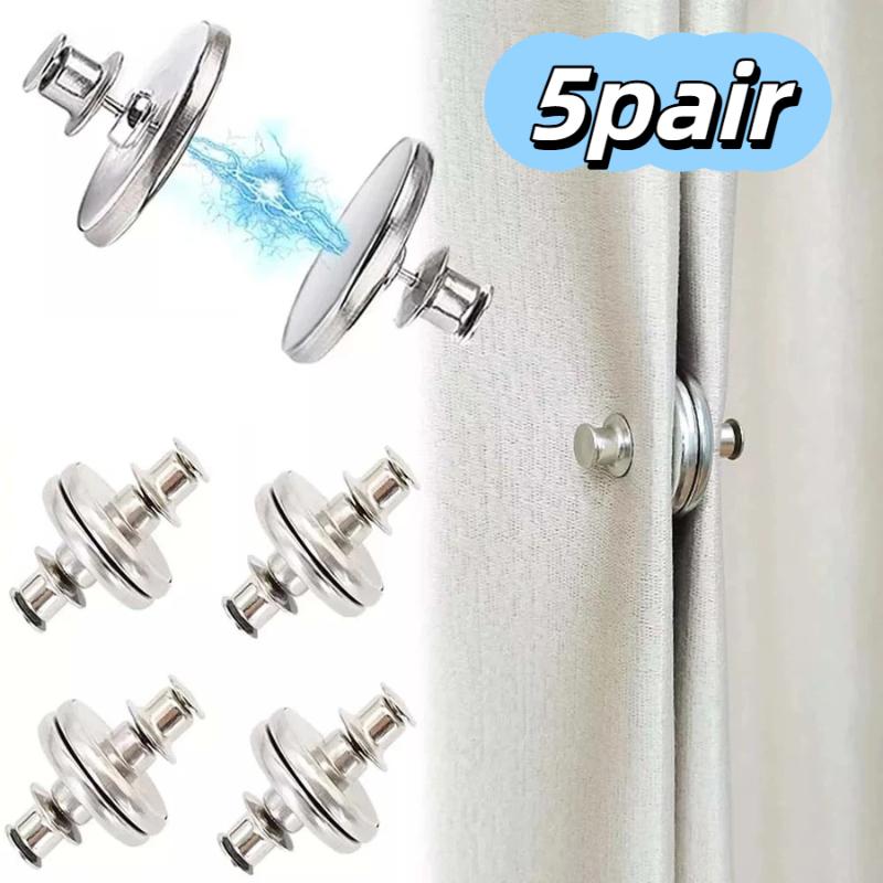 Home Curtain Metal Magnetic Curtain Button Clip 5/10 Set Adjustment Curtain Clip Accessories Cur