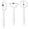 3pcs Tongue Tip Exercise Set 304 Stainless Steel Balls Oral Muscle Strength Tongue Training Tools White