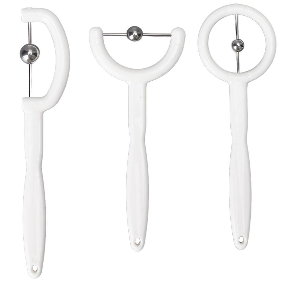 3pcs Tongue Tip Exercise Set 304 Stainless Steel Balls Oral Muscle Strength Tongue Training Tools White