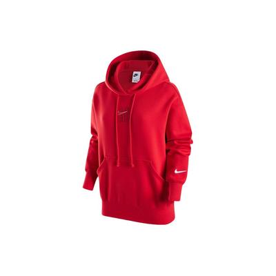 Nike Dragon Letter Print Logo Solid Color Hoodie Women Tops University-Red FZ6559-657