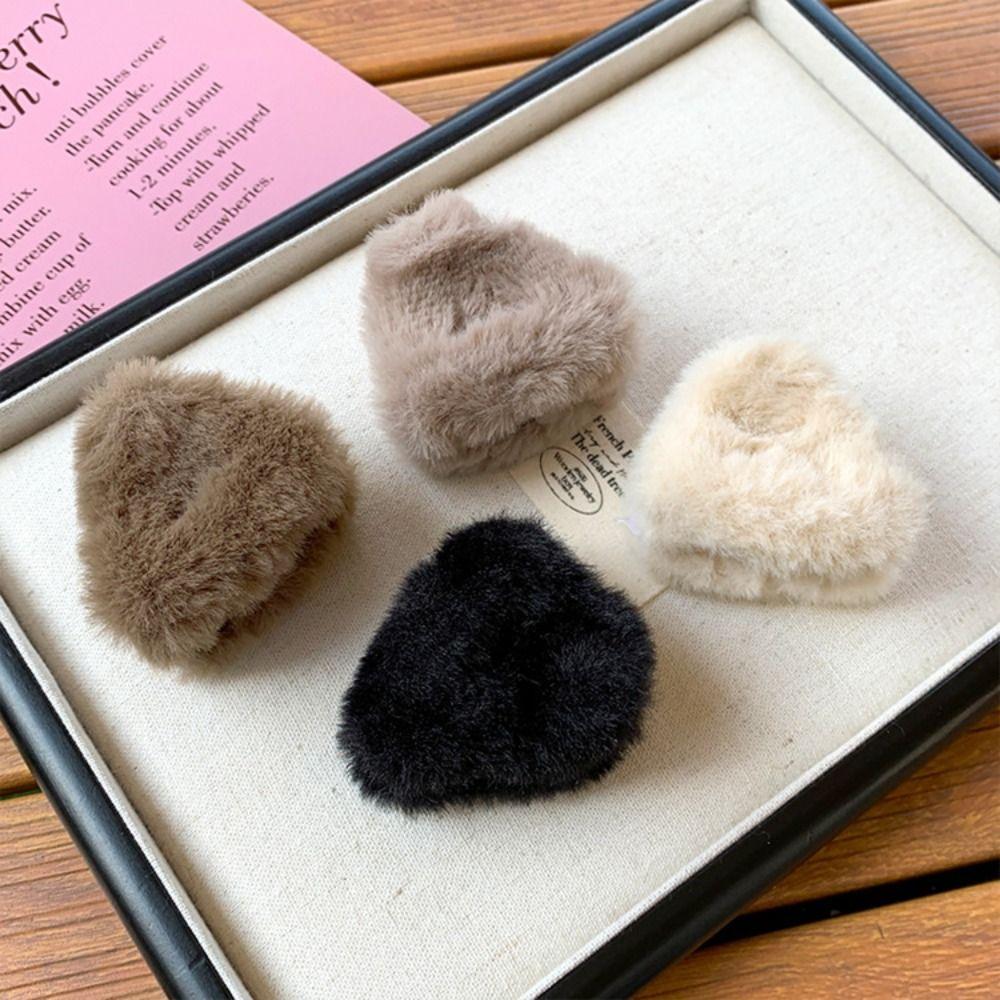 Trendy Versatile Hair Clips Fluffy Sweet Style Bangs Hair Clips Cat Ear Shape Duck Beak Clip Women Head Wear Accessories