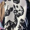 Y2K Gothic Hooded Zip-Up Sweatshirt With Skull Print Loose Fit Streetwear Long Sleeve Pullover Women