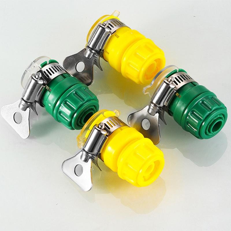 2pcs Quick-Connect Hose Connector With 1/2" Thread Durable 2 In 1 Multi-Face Connector For Kitchen Bathroom Sinks