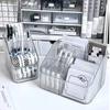 Multi-function Desktop Storage Box Transparent Cosmetics Organizer Box Makeup Brushes Holder