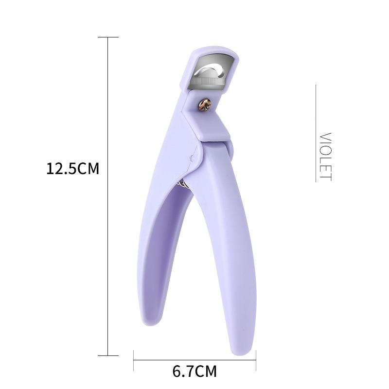U-Shaped French False Nail Scissors Professional Stainless Steel Head Nail Clipper Acrylic Gel French False Nail Tips Clipper