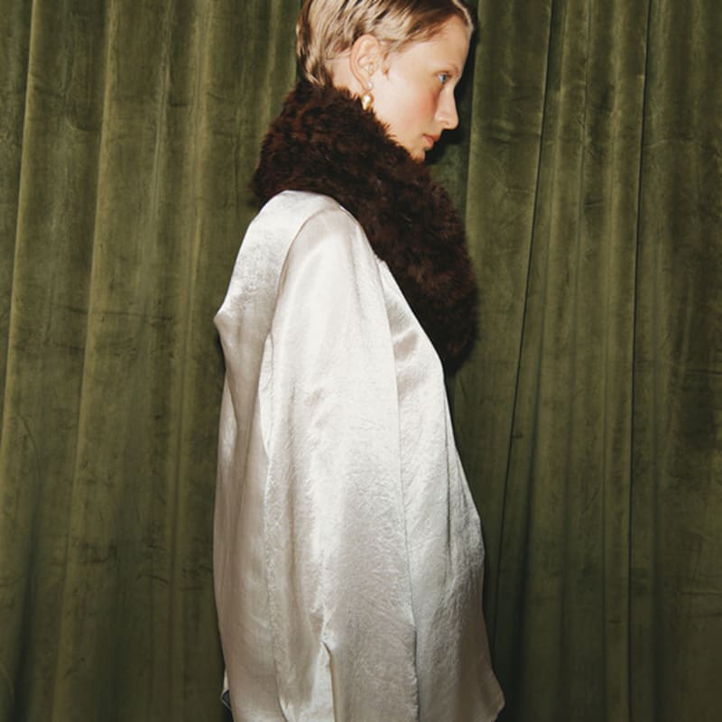 ORE (3rd) Leopard Faux Fur Warmer_Brown