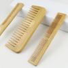 Comfortable Grip Hair Comb No Odor Bamboo Narrow-Tooth Scalp Comb for Bathroom