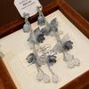 Silver Needle Diamond Fringed Flower Earrings Korean Fashion Temperament Earrings Niche Premium Versatile Earrings Women