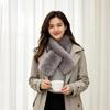Soft Cross Scarf Plush Winter Scarf Fashion Imitation Fox Fur Scarf  Outdoor