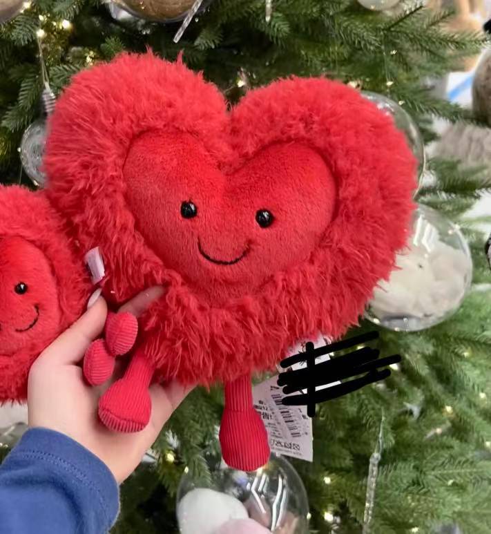 10Cm Love Heart Soft Stuffed Plush Toys Home Desktop Ornament Valentine'S Day Romantic Gifts For Girlfriend Heart Plushies Doll