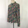 90s Vintage CANDY HOUSE China Dress Style Long Sleeve Shirt F Green Floral Japan(USED)