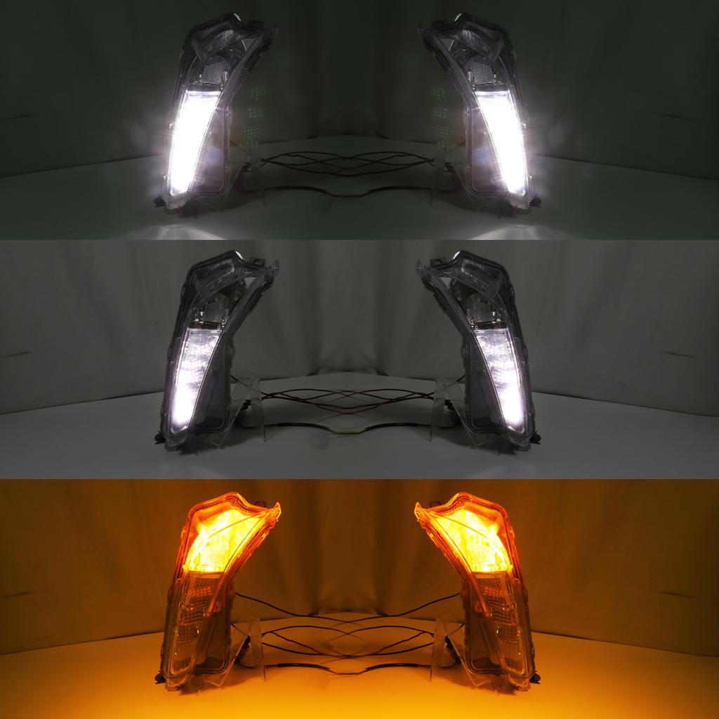 Fog Lights Driving Lamps Kits For 2015-2016-2017 Toyota Camry Led DRL Turn Signal 8151006050/TO2531153/8152006050/TO2530153