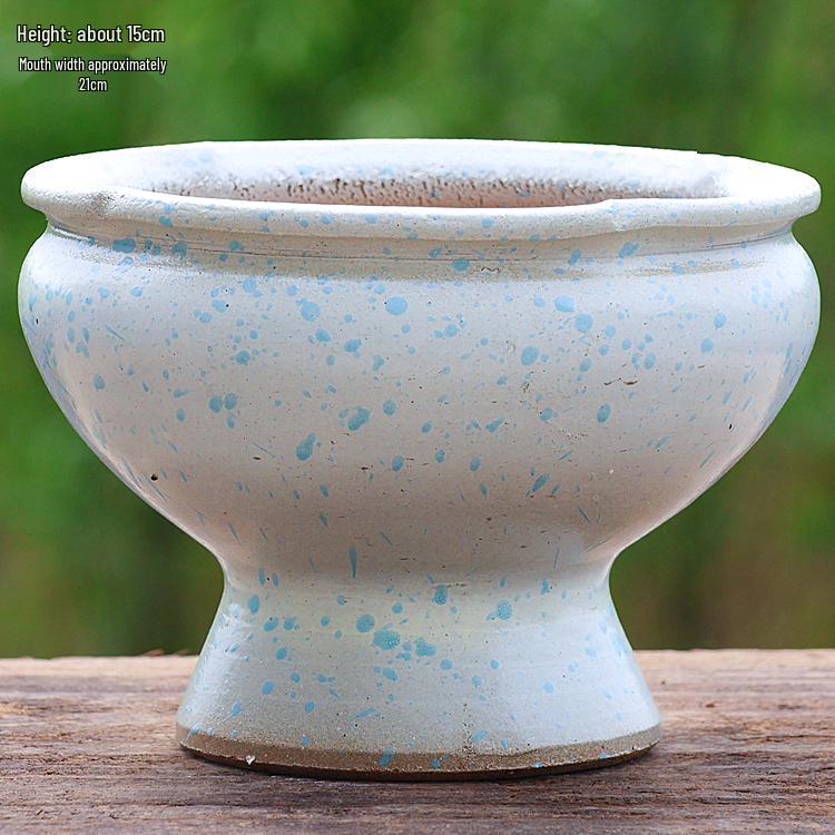 Minimalist Large Coarse Pottery Flower Pot for Succulents and Green Plants