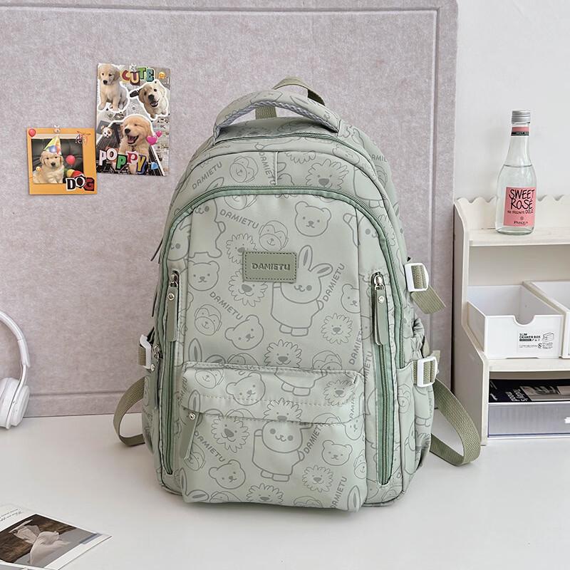 Girls  Cartoon Print School Backpack 11 Inch