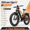 Dukawey Silvertip8 1000W52V20AH Minden terepre alkalmas elektromos kerékpár, Teljesen rugózott felnőtt e-bike Dupla hidraulikus fékek