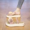 High Heels Platform Sandals 35-40 Flower Women Slippers Luxury Summer 2025 New Dress Outdoor Chunky Zapatillas De Mujer