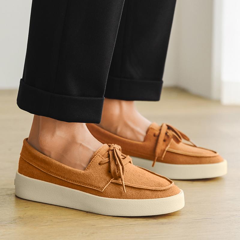 Fashion New Men Casual Shoes Luxury Mens Loafers Handmade All-match Leather Men's Flats Moccasins Slip on Flats Male Luxe Walking Shoes