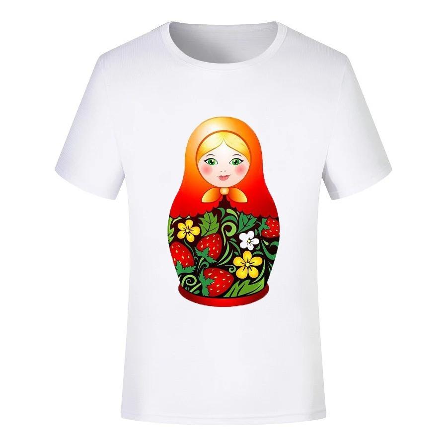 Russian Nesting Doll Pattern Tshirt Classic Womens Shortsleeved Street Style Top Graphic T Shirts Women Clothing Fashion Y2K