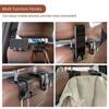 1/2Pcs Double Head Hooks Car Seat Back Headrest Hanger Car Bag Pouch Clothes Hanging Hook Fastener Clip Car Interior Accessories