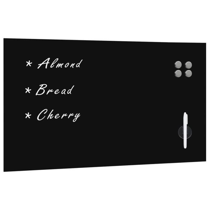 VidaXL Tableau noir magnétique mural Verre 120x60 cm