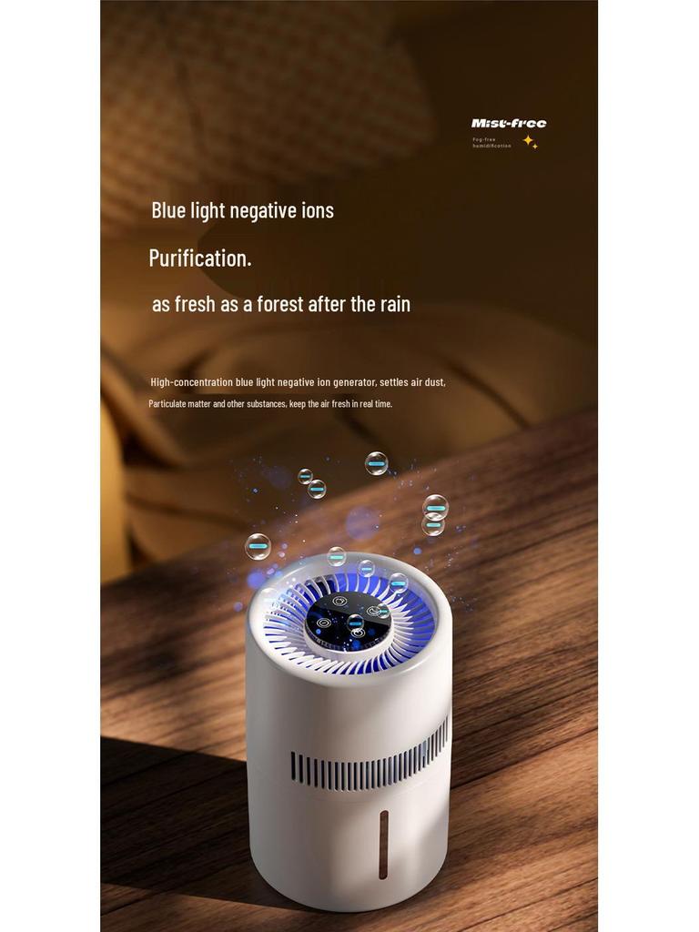 USB Mistless Humidifier: 4L Large Capacity Air Purifier for Bedroom and Office