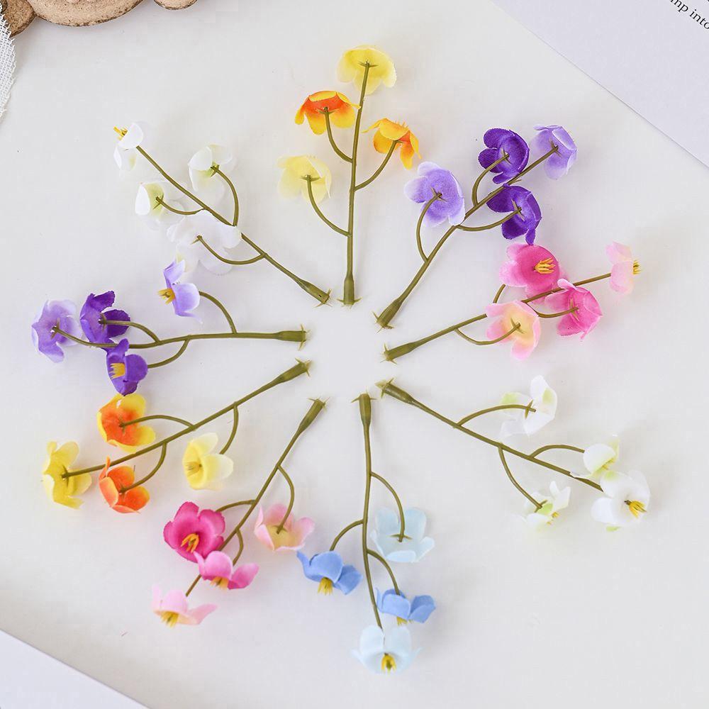 Cheap Silk Artificial Flower Campanula Hot Sale Festival Wedding Bridal Bouquet Diy Gift Box Home Outdoor Garden Arch Decoration