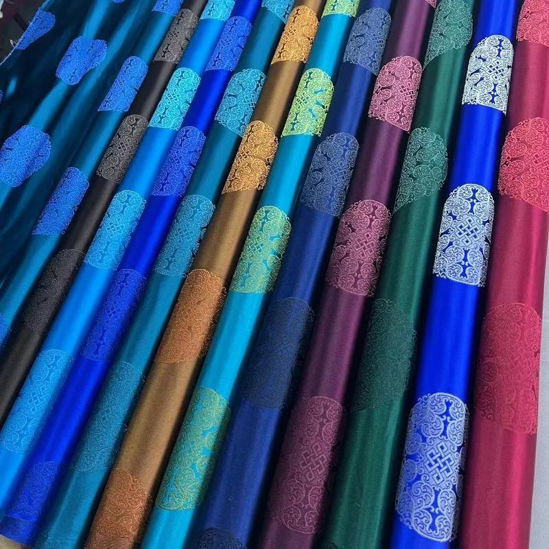 Tang-mounted Majia Mongolian Robe Jacquard Brocade Fabric Tibetan Robe Film and Video Decorative Cushion Pillow Group