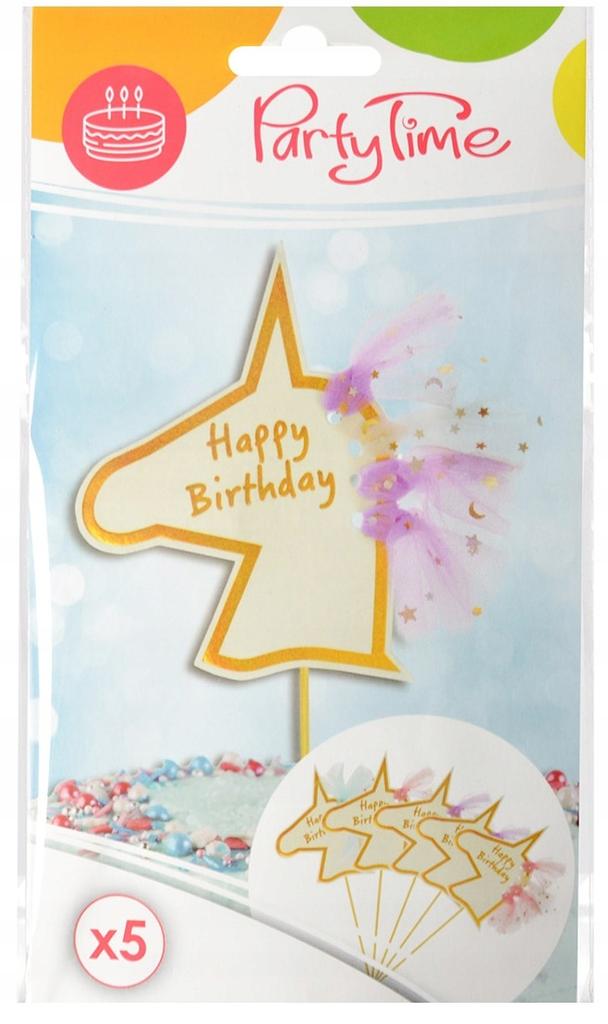 Cake Decoration Unicorn With Mane 5 Pcs 1 Pack