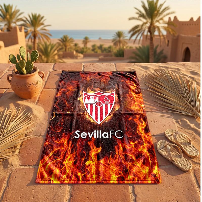Sevilla FC Druck Mikrofaser Strandtuch Schnelltrocknend Saugfähig Großes Handtuch Für Strand Schwimmen Reisen