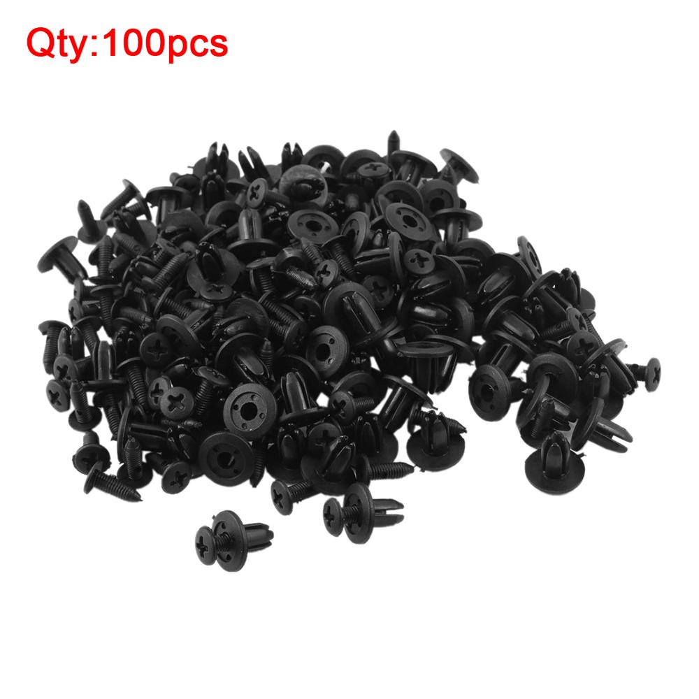 50 / 100Pcs Car Clip Bumper Fender Push 6mm 8mm Rivet Retainer Plastic Fastener Clip Automotive spare parts Car Rivet Fasteners