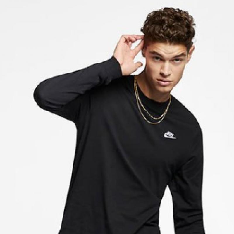 Nike Long Sleeve Tee Club T shirT Ar5194 010 S2306