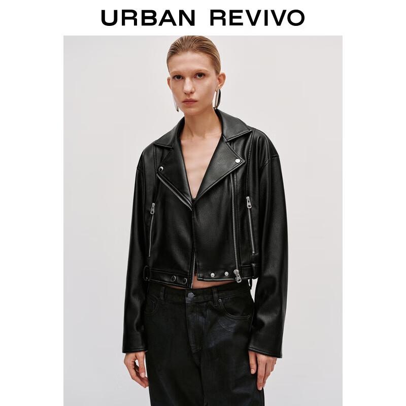 

Женская современная мотокуртка из искусственной кожи UR M